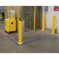 Safety Bollard, Steel, 42" H x 5-1/2" W, Yellow Superchem Industries