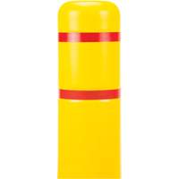 Polyethylene Bollard Cover, 4-1/2" Dia. x 52" L, Red/Yellow Superchem Industries