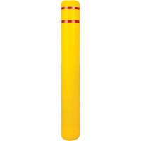 Polyethylene Bollard Cover, 6-5/8" Dia. x 52" L, Red/Yellow Superchem Industries