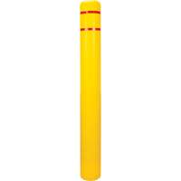 Polyethylene Bollard Cover, 6-5/8" Dia. x 60" L, Red/Yellow Superchem Industries