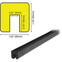 G Profile 5M Edge Protection Bumper Guard, 2' Long Superchem Industries