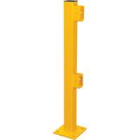End Post for Light-Duty Guard Rails, Steel, 42" H, Safety Yellow Superchem Industries
