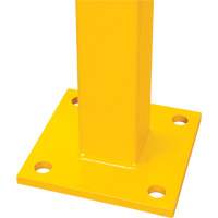 Corner Post for Light-Duty Guard Rails, Steel, 42" H, Safety Yellow Superchem Industries