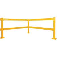 Lift-Out Guard Rail, Steel, 3' L x 4" H, Safety Yellow Superchem Industries