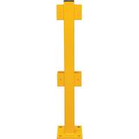 In-Line Post for Light-Duty Guard Rails, Steel, 42" H, Safety Yellow Superchem Industries