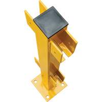 In-Line Post for Light-Duty Guard Rails, Steel, 42" H, Safety Yellow Superchem Industries