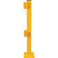 Corner Post for Light-Duty Guard Rails, Steel, 42" H, Safety Yellow Superchem Industries