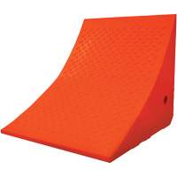 70 Ton Large Equipment Wheel Chock, Urethane, Orange Superchem Industries