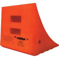 70 Ton Large Equipment Wheel Chock, Urethane, Orange Superchem Industries