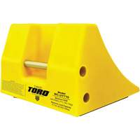 70 Ton Large Equipment Wheel Chock with Handle, Urethane, Yellow Superchem Industries