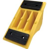 75 Ton Large Equipment Wheel Chock with Grip Pads, Urethane, Yellow Superchem Industries