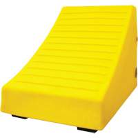 400 Ton Large Equipment Wheel Chock with Handle & Hole, Urethane, Yellow Superchem Industries