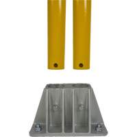 Garde-corps pour barri&egrave;re de s&eacute;curit&eacute;, Acier, 72" lo x 42" h, Jaune Superchem Industries