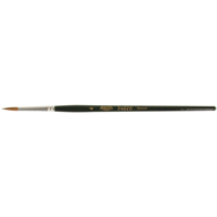Artist Paint Brush, 1/8" Brush Width, Red Sable, Wood Handle Superchem Industries