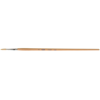 Pure White Bristle Round Marking Paint Brush, 5/32" Brush Width, White China, Wood Handle Superchem Industries