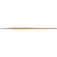 Pure White Bristle Round Marking Paint Brush, 7/32" Brush Width, White China, Wood Handle Superchem Industries