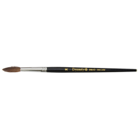 Black Pointed Bristle Artist Brush, 5.7 mm Brush Width, Camel Hair, Wood Handle Superchem Industries