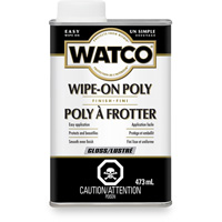 Watco&reg; Wipe-on Poly Stain, 473 ml, Clear, Gloss Superchem Industries