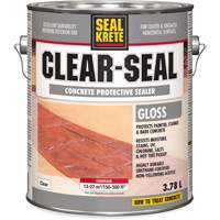 Produit d&eacute;tanch&eacute;it&eacute; protecteur Seal-Krete, 3,78 L, &agrave; l'eau, Brillant, Transparent Superchem Industries