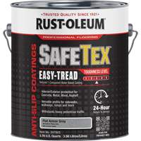 SafeTex&reg; Easy-Tread Acrylic Coating, 1 gal., Water-Based, Flat/Textured, Grey Superchem Industries