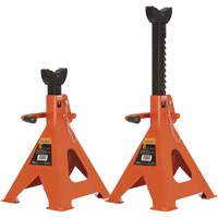 856A Jack Stands, Locking Handle/Ratchet, 6 Ton(s) Capacity, 15-1/2" - 24" H Superchem Industries