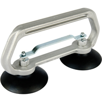 Vacuum Cups - Heavy-Duty Double Cup, 50 lbs. Capacity, 4", Pull-bar, 10" Handle Length Superchem Industries