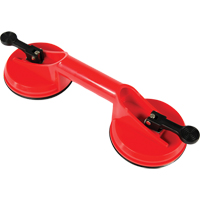 Manually Operated Hand Vacuum Cups - Double Handcup, 66 lbs. Capacity, 4-5/8", Lever, 13" Handle Length Superchem Industries