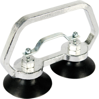 Vacuum Cups - Heavy-Duty Double Cup, 30 lbs. Capacity, 3", Pull-bar, 7" Handle Length Superchem Industries