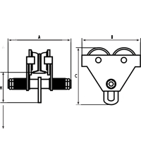 Chariots ajustables, 1000 lb (0,5 tonne) Superchem Industries
