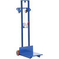 Platform Lift Stacker, Hand Winch Operated, 400 lbs. Capacity, 58" Max Lift Superchem Industries