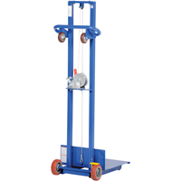 Platform Lift Stacker, Hand Winch Operated, 400 lbs. Capacity, 58" Max Lift Superchem Industries
