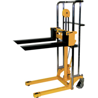 Hydraulic Fork Lift Stacker - VL59, Foot Pump Operated, 880 lbs. Capacity, 59" Max Lift Superchem Industries