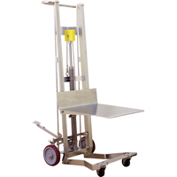 Hydraulic Platform Lift Stacker, Foot Pump Operated, 750 lbs. Capacity, 54" Max Lift Superchem Industries