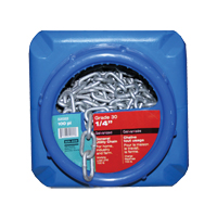 Hot-Dipped Galvanized Chains, Carbon Steel, 1/4" x 100' (30.4 m) L, Grade 30, 1100 lbs. (0.55 tons) Load Capacity Superchem Industries