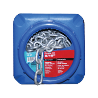 Hot-Dipped Galvanized Chains, Carbon Steel, 5/16" x 75' (22.9 m) L, Grade 30, 1900 lbs. (0.95 tons) Load Capacity Superchem Industries