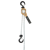 Heavy Duty Gold Series Lever Chain Hoist, 10' Lift, 500 lbs. (0.25 tons) Capacity, Alloy Steel Chain Superchem Industries