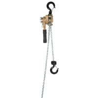 Heavy Duty Gold Series Lever Chain Hoist, 10' Lift, 500 lbs. (0.25 tons) Capacity, Alloy Steel Chain Superchem Industries