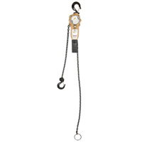 Heavy Duty Gold Series Lever Chain Hoist, 5' Lift, 500 lbs. (0.25 tons) Capacity, Alloy Steel Chain Superchem Industries