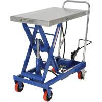 Pneumatic Hydraulic Scissor Lift Table, Steel, 32-1/2" L x 19-3/4" W, 1000 lbs. Cap. Superchem Industries