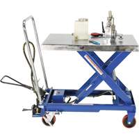 Pneumatic Hydraulic Scissor Lift Table, Steel, 32-1/2" L x 19-3/4" W, 1000 lbs. Cap. Superchem Industries