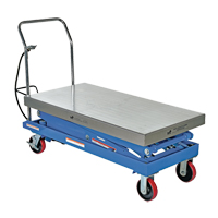 Pneumatic Hydraulic Scissor Lift Table, Steel, 47-1/4" L x 24" W, 1500 lbs. Cap. Superchem Industries