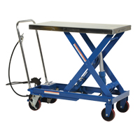 Pneumatic Hydraulic Scissor Lift Table, Steel, 39-1/2" L x 20" W, 1750 lbs. Cap. Superchem Industries
