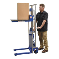 Hefti-Lift Load Stacker, Foot Pump Operated, 880 lbs. Capacity, 59" Max Lift Superchem Industries