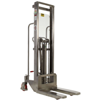 Hefti-Lift Load Stacker, Foot Pump Operated, 880 lbs. Capacity, 59" Max Lift Superchem Industries