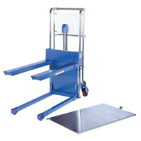 Hefti-Lift Load Stacker, Foot Pump Operated, 400 lbs. Capacity, 44" Max Lift Superchem Industries
