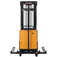 Fork Lift Stacker, Electric Operated, 2000 lbs. Capacity, 63" Max Lift Superchem Industries
