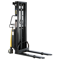 Fork Lift Stacker, Electric Operated, 2000 lbs. Capacity, 63" Max Lift Superchem Industries