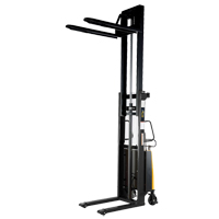 Fork Lift Stacker, Electric Operated, 2000 lbs. Capacity, 63" Max Lift Superchem Industries