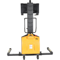 Narrow Mast Powered Lift Stacker, Electric Operated, 1500 lbs. Capacity, 63" Max Lift Superchem Industries