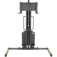Narrow Mast Powered Lift Stacker, Electric Operated, 1000 lbs. Capacity, 63" Max Lift Superchem Industries